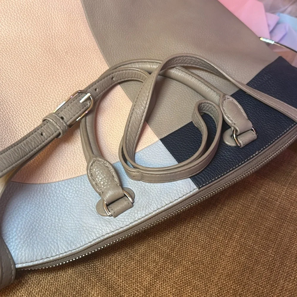 EUC Tory Burch Thea Patchwork All Leather Satchel Colorblock - Picture 14 of 14